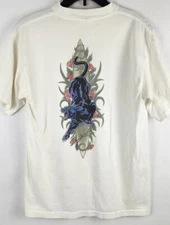 Vtg Y2K 2000s Guardians Of Paradise Graphic Tee Panther Medium