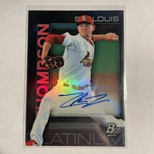 2020 Bowman Platinum Zack Thompson Rookie Auto #TOP-69 Cardinals