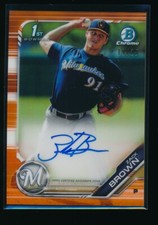 ZACK BROWN AUTO 2019 Bowman Chrome Autograph ORANGE REFRACTOR #/25 Rookie RC