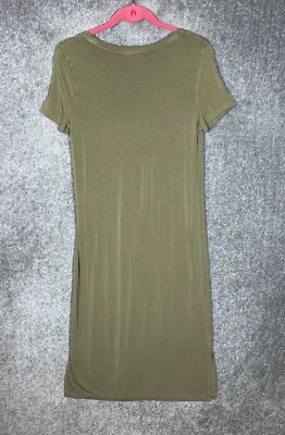 Lord & Taylor Midi Dress Womens Size S Stretch Green Short Sleeve Scoop  Neck | eBay