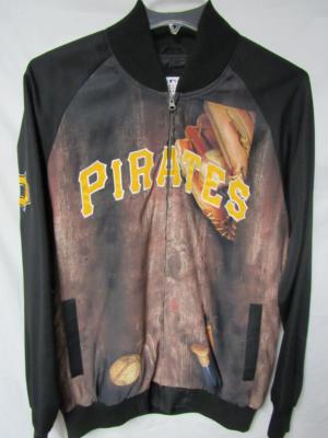 Pittsburgh Pirates Mens Size Large Full Zip Embroidered Warm Up Jacket B1 260