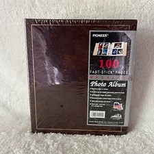 Pioneer Photo Album 100 Fast Stick Magnetic Pages NEW Sealed Package - Brown