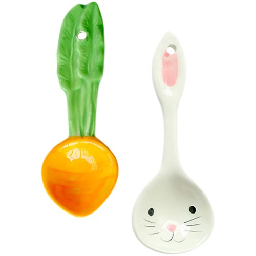 2 Pcs Children's Tableware Spoon Toddler Spoons for Kids Ceramic Soup - Picture 3 of 12