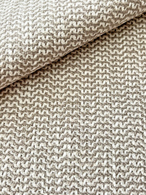 VILLA NOVA ''KORA/Basket'' Wheat & Ivory-small scale textural jacquard-54''W x 6 YD