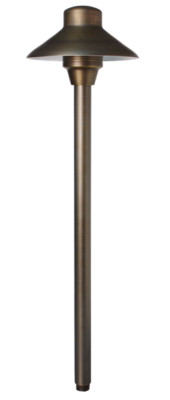 Unique L6-NL Knights Series Lancer 6 - Brass Path Light 18'' Riser (No Bulb)