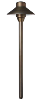 UNIQUE LIGHTING SYSTEMS Unique L6-NL Knights Series Lancer 6 - Brass Path Light 18" Riser (No Bulb)