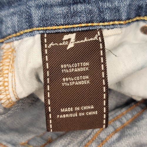 7 For All Mankind Size 12 Girls Jeans Josefina Skinny Boyfriend Blue Denim - Picture 6 of 10