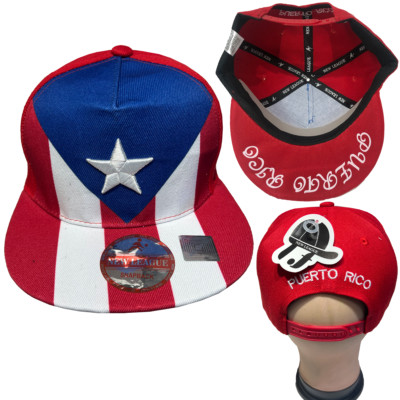 PUERTO RICO FLAG Hip Hop Snapback Cap Adjustable Baseball Hats LOT Free Shipping