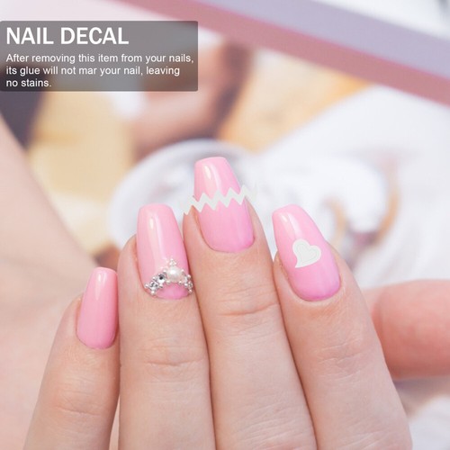 Set of 3 Manicure Decal Nail Half Moon Sticker Stickers Guide eBay