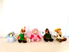 Disney Store Robin Hood Mini Bean Bag Plush Set of 5 NWT Retired  Rare Tags