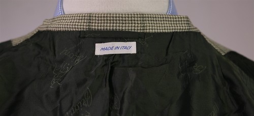 Blazer Abrigo Deportivo Brioni Reciente Beige/Oliva Ventana Lana 42L - Imagen 11 de 13