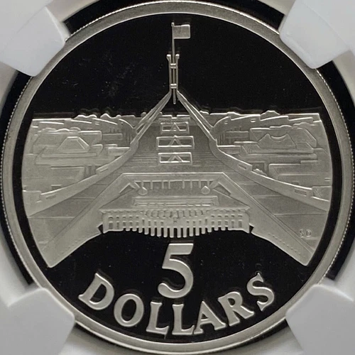 AUSTRALIA. 1988, 5 Dollars, Silver - NGC PF69 - TOP POP 🥇 Parliament