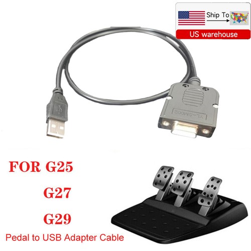 For Logitech G29 G27 G25 Pedal to USB Adapter Cable Converter