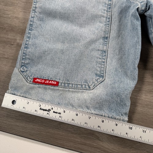 Vintage Jnco Jean Shorts Boys Sz 8 Youth 90s Y2K Kids Skater Snake Faded Baggy - Picture 8 of 15