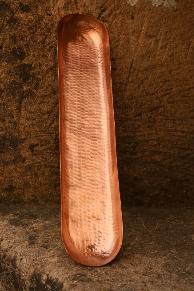Hammered Solid Copper Centerpiece Tray For Cookies, Knick Knacks, Dry Fruits - Image 3 of 3