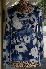 Vera Wang Flair Long Sleeves Stretchy Knit Tunic Shirt Sz. XS  36" Bust