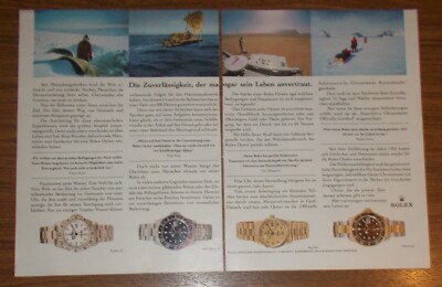 Seltene Werbung vintage ROLEX EXPLORER II GMT-MASTER II SUBMARINER Uhren 1992
