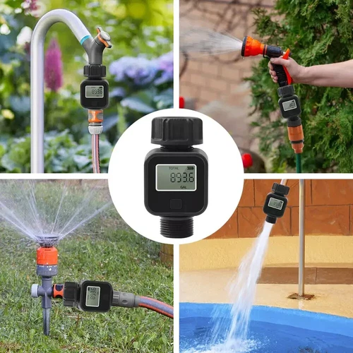 3/4" Digital Water Flow Meter High Accuracy IPX5 Waterproof Indoor Outdoor Use - Picture 9 of 10