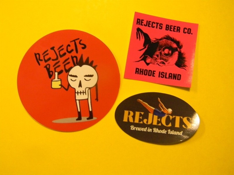 3 NEW REJECTS CRAFT BEER COMPANY BREWERY STICKERS MIDDLETOWN RHODE ISLAND