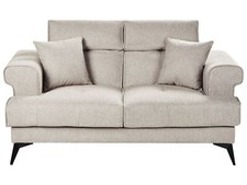 2 Seater Fabric Sofa Taupe SKIVE