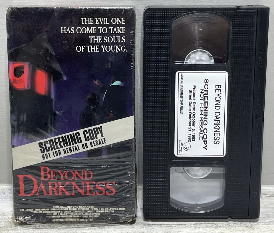 Beyond Darkness VHS 1992 Horror Rare Screening Copy Imperial Ent. Untested