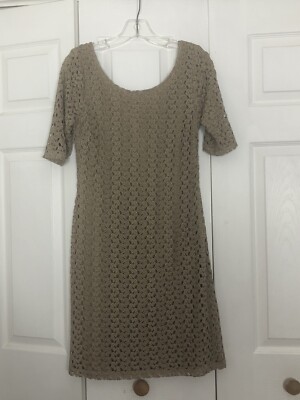 NWT Banana Republic Heritage Women's Crochet Lace Sheath Dress Mocha Size 4  NEW | eBay