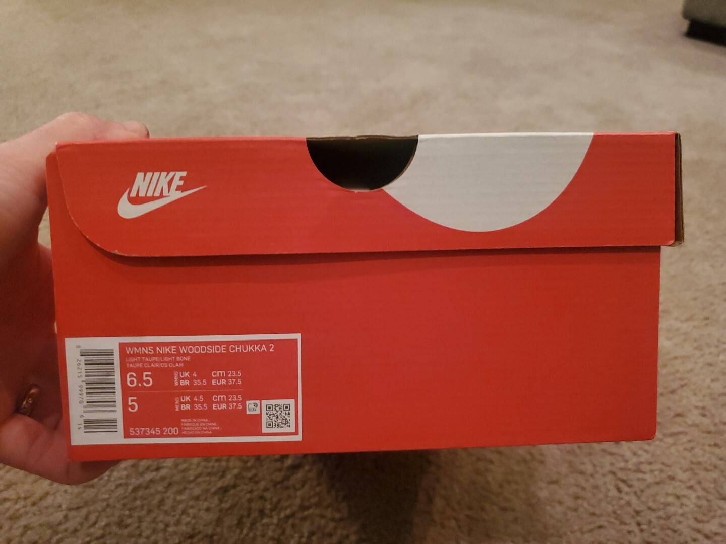 SAOLA Solo scatola! wmns nike woodside chukka 2 taglia 6 5