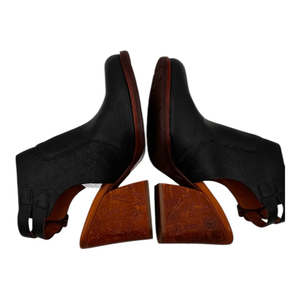 Kork-Ease Women's Leather Block Heel Slingback Cedro Heel Sandals Black Size 8.5 - Image 4 of 4