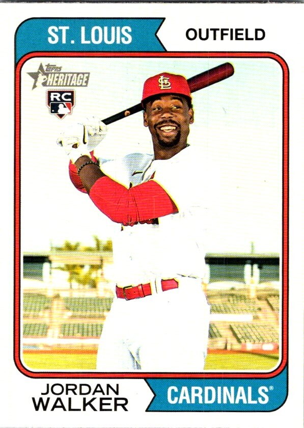 2023 Topps Heritage #35 Jordan Walker RC SP VARIATION Short Print Rookie