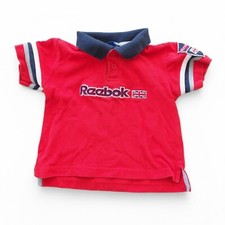 Reebok Classic Vintage 90s Y2K Polo Shirt Red / White Toddler 24M