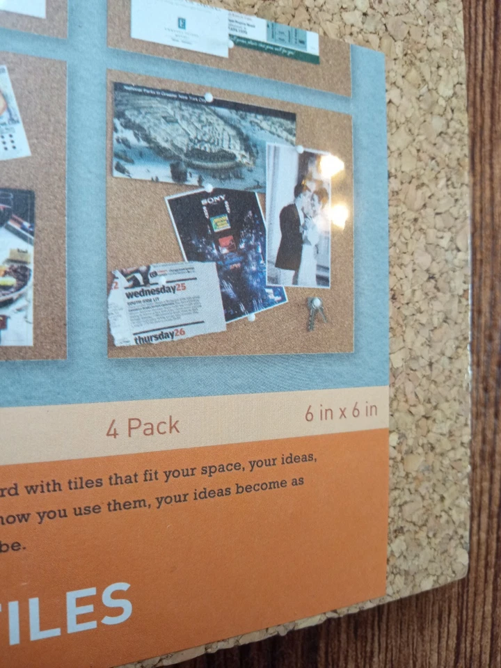 Quartet Cork Tiles 6x6 Inches Frameless set of 4 - Image 4 of 4