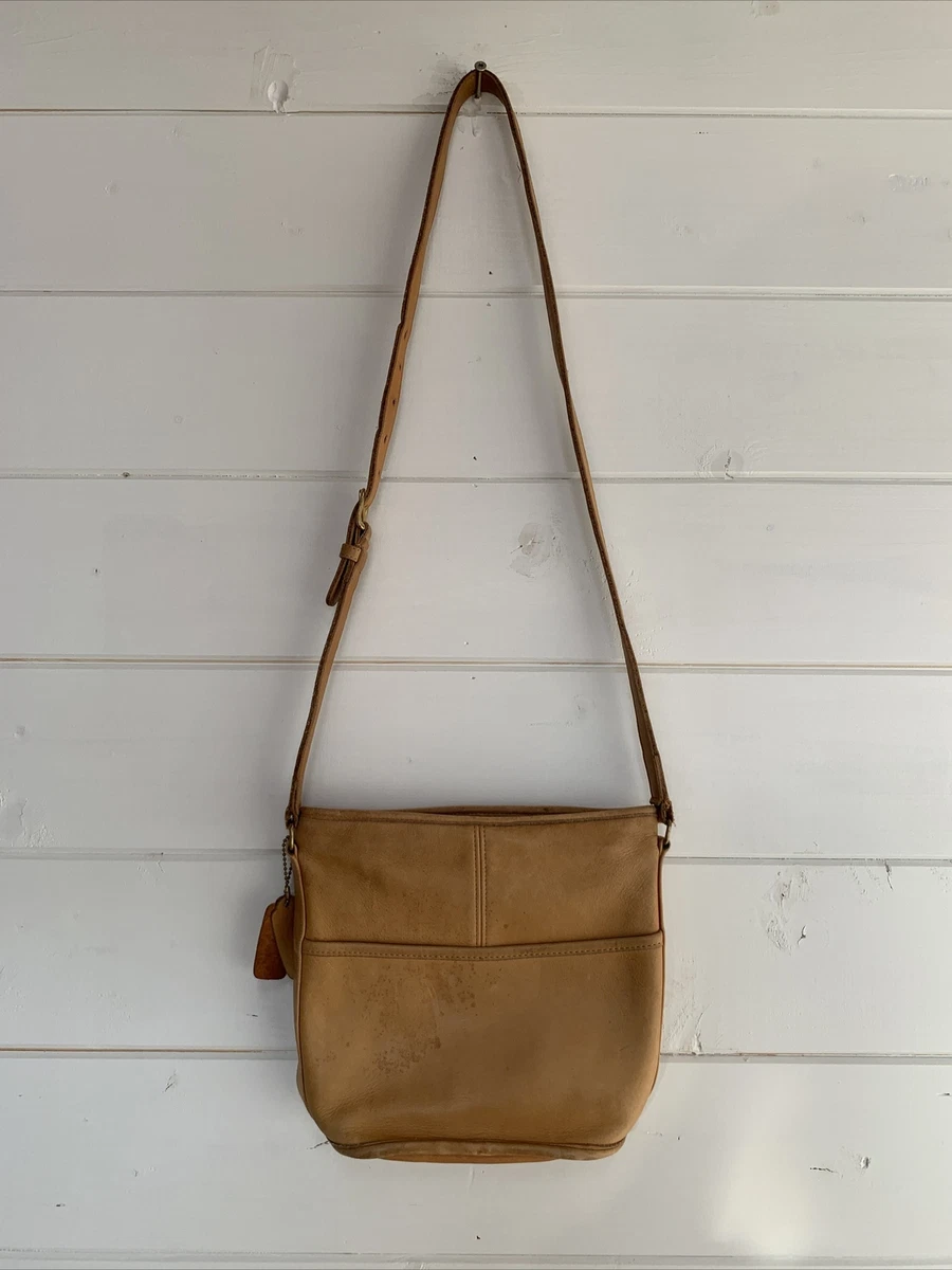 Leather coach messenger bag sale