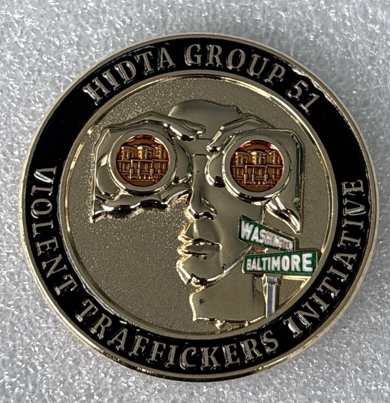 DEA HIDTA Group 51 Violent Traffickers Initiative Washington Drug Police Coin