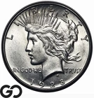 1928-S Peace Dollar, Tough This Nice! Lustrous Choice BU++ Better Date