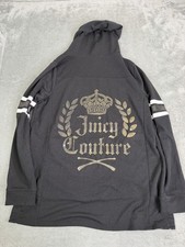 Vintage Y2K Juicy Couture Full Zip Hoodie Women  s Size Large Black