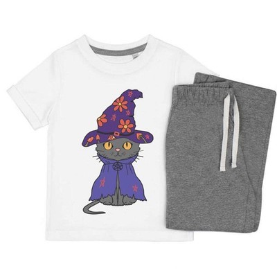 Kinder Nachtwäsche-/Pyjama-Set ''Hexenkatze'' (KP041742)