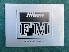 Nikon FM Instruction Manual 1977 Original English Mint