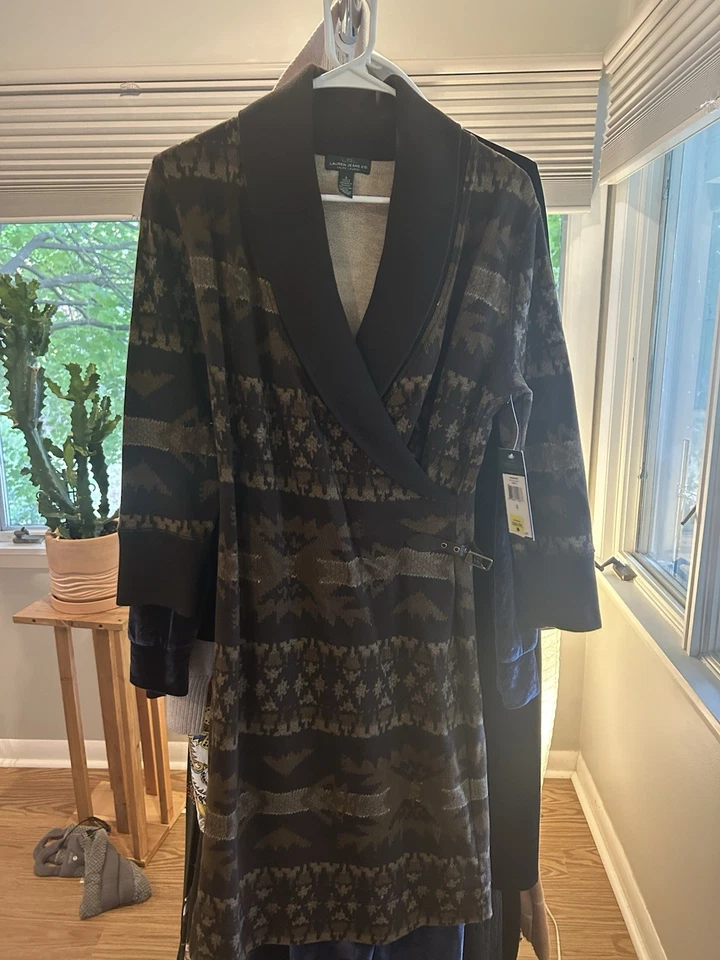 Nuevo Vestido Ralph Lauren Para Mujer Talla S Suéter Azteca Suroeste Hebilla Ecuestre Foto 3 de 4