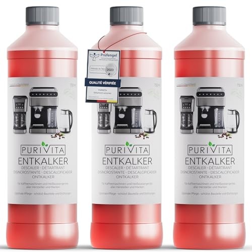 Détartrant machine à café PURIVITA flacon 3x750ml entretien fluide haute performance