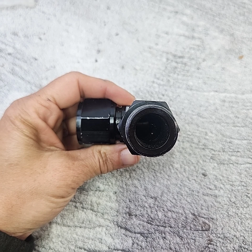 Fragola Performance 499412-BL -12 AN a 3/4" NPT rosca macho montaje de 90 grados Foto 2 de 4