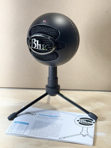 Blue Snowball iCE (Black) USB Mic for Recording & Streaming on PC & Mac