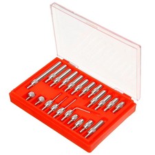 22 Pcs Dial Indicator Point Steel Probe Test End Tips Set with Storage Box