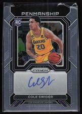 2022-23 Panini Prizm #RP-CSW Cole Swider Rookie Penmanship Prizms Silver