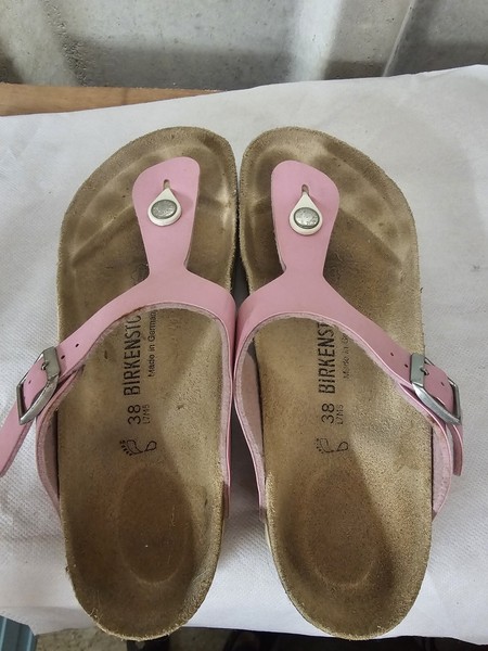 Birkenstock Gizeh Women’s Pink Thong Sandals EU 38 UK 5 Adjustable Buckle