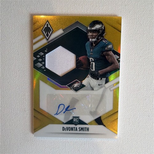 Panini Phoenix 2021 DeVonta Smith RJA-DVS RPS Auto Jersey Prime Yellow /35 *Mint