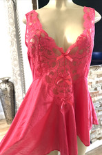 VTG Adonna Red Swing  Lace Babydoll, Large 1 pc xcp
