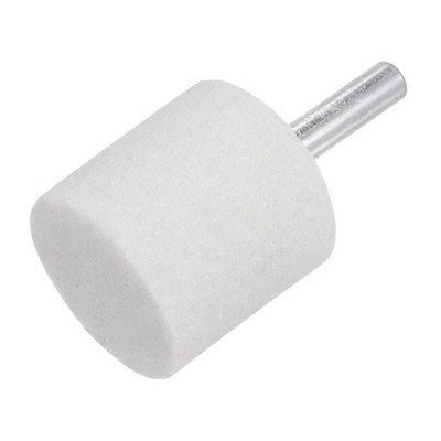 Stone Mounted Abrasive Cylinder Polishing Tips 1/4'' Shaft 1.10'' Dia 5pcs