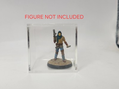 Display Case Clear Miniature Figure Storage for Fallout 2x2x2