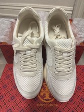 Tory Burch Kick Trainer New Remember Domestic- Mesh- White- Size 5.5- NIB