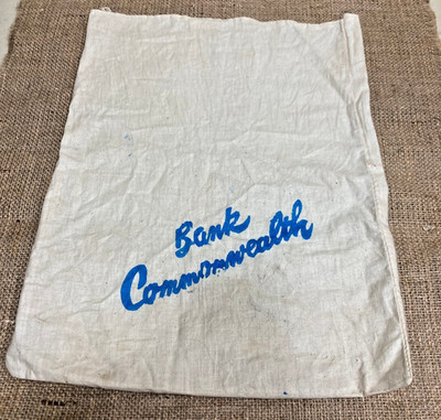 Vintage Australia Money Commonwealth Bank Cloth Calico Coin Cash Bags Rare 1970s